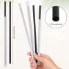 Hoolerry 2000 Pcs 8 Inch Plastic Straws Disposable Individually Wrapped Drinking Straight Long Straws, 0.24" Wide, for Hot and Cold Beverages (Black) view 3