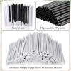 Hoolerry 2000 Pcs 8 Inch Plastic Straws Disposable Individually Wrapped Drinking Straight Long Straws, 0.24" Wide, for Hot and Cold Beverages (Black) view 4