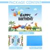 13" Large Watercolor Dinosaur Birthday Gift Bag for Boy Kids with Card and Tissue Papers (13" Blue) view 4