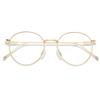 ANDWOOD Blue Light Blocking Glasses Women Men Computer Small Face Clear Bluelight Blocker Metal Frame Round Gold view 1