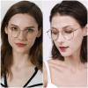 ANDWOOD Blue Light Blocking Glasses Women Men Computer Small Face Clear Bluelight Blocker Metal Frame Round Gold view 3