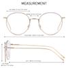 ANDWOOD Blue Light Blocking Glasses Women Men Computer Small Face Clear Bluelight Blocker Metal Frame Round Gold view 4