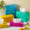 Yinder 12 Packs 1560 Sheets Soft Facial Tissues Box 2 Ply 130 Sheets Per Box Household Facial Tissues Bulk Fit for Bathroom Kitchen Office Car Home Use(Abstract Geometry) view 2