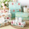 Yinder 12 Packs 1560 Sheets Soft Facial Tissues Box 2 Ply 130 Sheets Per Box Household Facial Tissues Bulk Fit for Bathroom Kitchen Office Car Home Use(Plant Flower) view 2
