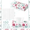 Yinder 12 Packs 1560 Sheets Soft Facial Tissues Box 2 Ply 130 Sheets Per Box Household Facial Tissues Bulk Fit for Bathroom Kitchen Office Car Home Use(Plant Flower) view 4