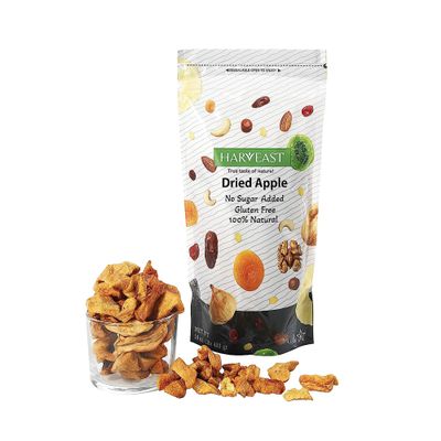 HARVEAST Dried Apples - Dehydrated Sliced Apple Snack - Tender & Sweet Whole Dried Fruits - Vegan Treats in Resealable Pack - Sugar Free, Non-GMO, Unsulfured, Gluten Free & Kosher (10 Oz, 1 Pack)