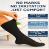 Special Essentials Diabetic Socks for Men & Women  6 Pairs of Non-Binding Extra Wide Top Cotton Neuropathy Socks  Crew Length, Black and White, 13-15 view 2