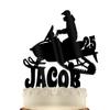 Personalized Snow Mobile Cake Topper Birthday Ski-Doo (6 inch, Dark BLue) view 1