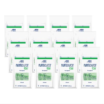 Nestle Health Science NutriSource Fiber Supplement Packet, Unflavored, 0.14-Ounce Packet (Pack of 12)