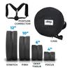 Ultimate Back + Neck Bundle, 4-Pack Chirp Wheel Massage Rollers, Carrying Case, Upper Back Posture Corrector, Includes Focus, Muscle Massage, and Gentle High Density Foam Rollers, Up to 500 lbs, Black view 2