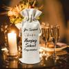 Nursing School Graduation Wine Gift Bags - Gift for RN, Nurse Graduation - Reusable Burlap With Drawstring Gift Bag (5.5"x 13.5")-1 Pcs/jiu058 view 4