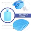 SCAPH 4 pcs Pattern Warmer Rubber Hot Blue Warm Each Compress Has Office Hand Water Thicken Bottles Ml and for Bottle Home Bag (Size : Medium) view 4