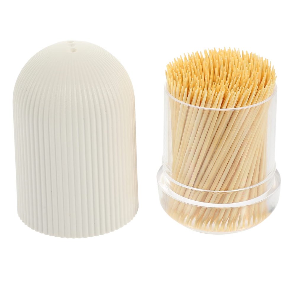 FOMIYES Bamboo Toothpick Holder 1 Set Multi-Function Picks Tea Tree Toothpicks Tooth Cleaner Double-Points Oral Care