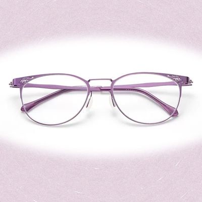 FREAZE Trendy Readers Rose Gold Frame Eyeglasses Scratch Resistant Reading Glasses Screwless Eyewear Light Weight Women +2.0 (Color : Purple, Size : +2.5)
