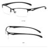 FREAZE Photochromic Eyeglasses Men Half Frame Reading Glasses Business Eyewear Light Weight Eye Care Readers Gray/tan Lenses (Color : Brown, Size : 0.0) view 3