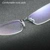 FREAZE Photochromic Eyeglasses Men Half Frame Reading Glasses Business Eyewear Light Weight Eye Care Readers Gray/tan Lenses (Color : Brown, Size : 0.0) view 4