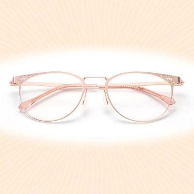 FREAZE Trendy Readers Rose Gold Frame Eyeglasses Scratch Resistant Reading Glasses Screwless Eyewear Light Weight Women +2.0 (Color : Gold, Size : +2.5)