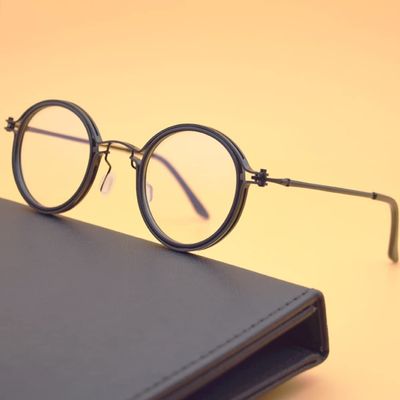 FREAZE Sunglasses Round Eyeglasses Screwless Reading Glasses Multifocus Computer Readers Tortoiseshell Eyeglasses Unisex 2.0 (Color : Black, Size : 2.5x)