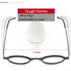 FREAZE Sunglasses Round Eyeglasses Screwless Reading Glasses Multifocus Computer Readers Tortoiseshell Eyeglasses Unisex 2.0 (Color : Black, Size : 2.5x) view 4