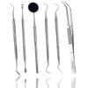 Premium Dental Tools, Plaque Remover for Teeth, Professional Hygiene Cleaning Kit,Stainless Tooth Scraper Plaque Tartar Remover Cleaner,Dental Pick Scaler Oral Care Tools Set (Set of 6 with CASE) view 3