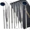 Premium Dental Tools, Plaque Remover for Teeth, Professional Hygiene Cleaning Kit,Stainless Tooth Scraper Plaque Tartar Remover Cleaner,Dental Pick Scaler Oral Care Tools Set (Set of 9 with CASE) view 1