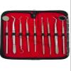 Premium Dental Tools, Plaque Remover for Teeth, Professional Hygiene Cleaning Kit,Stainless Tooth Scraper Plaque Tartar Remover Cleaner,Dental Pick Scaler Oral Care Tools Set (Set of 9 with CASE) view 3