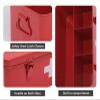 Xbopetda First Aid Medicine Box, First Aid Kit Supplies Bin, Metal Medicine Storage Tin, First Aid Empty Box with Safety Lock for Home Emergency Tool Set-Red view 2
