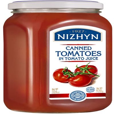 Nezhin Canned Tomatoes in Tomato Juice, Made from Fresh Tomatoes, No Preservatives Added, 920 gram, Pack of 1