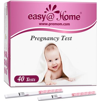 Easy@Home Pregnancy Test Strips Kit: 40 Pack HCG Test Strips - Early Detection Home Bulk Pregnancy Tests | EZW1-S:40