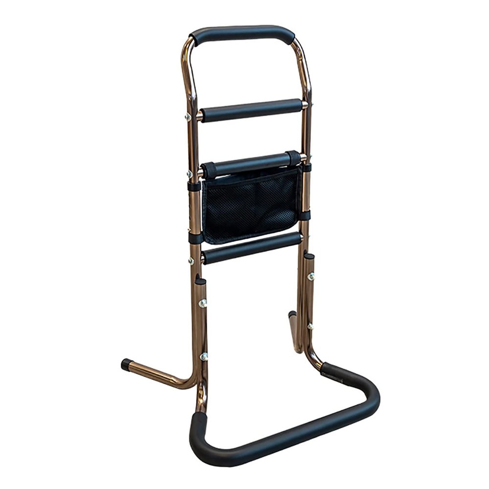 HSPLXYT Elderly Bedside Punch Free Wake up Booster,Armrest Beside The Bed Bathroom Elderly Assistedget up aids, Easy Riser Bed Rail Assist Bar Handle,with Storage Pouch