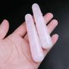 HXSCOO 1pcs Natural Rose Quartz Stone Pink Crystal Massage Wands Reiki Healing Stick Anti Age Tool view 1