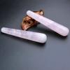 HXSCOO 1pcs Natural Rose Quartz Stone Pink Crystal Massage Wands Reiki Healing Stick Anti Age Tool view 3