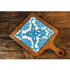 Charcuterie Platter with Tile, Cheese Serving Tray for Wine, Personalized Chopping & Cutting Board, Wedding Anniversary Couple Wooden Gift (Pattern: A) view 3