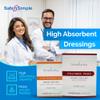 Simpurity Super Absorbent Polymer Wound Dressing - 8"x10" Individual Thick Pads - Dressing Supplies for Wounds - Bordered Polymer Dressing for Wound Care view 2