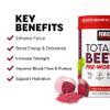 Force Factor Total Beets Pre-Workout Powder to Boost Energy & Endurance, Increase Strength, and Improve Blood Flow and Pumps, Nitric Oxide Supplement with Beet Root Powder, Fruit Punch, 30 Servings view 2