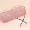 FREAZE Red Half Frame Eyeglasses Fashion Women Reading Glasses Multifocus Computer Readers Sturdy Metal Hinge Light Weight 3.0x (Color : Silver, Size : +3.5) view 2