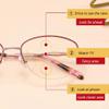 FREAZE Red Half Frame Eyeglasses Fashion Women Reading Glasses Multifocus Computer Readers Sturdy Metal Hinge Light Weight 3.0x (Color : Silver, Size : +3.5) view 3