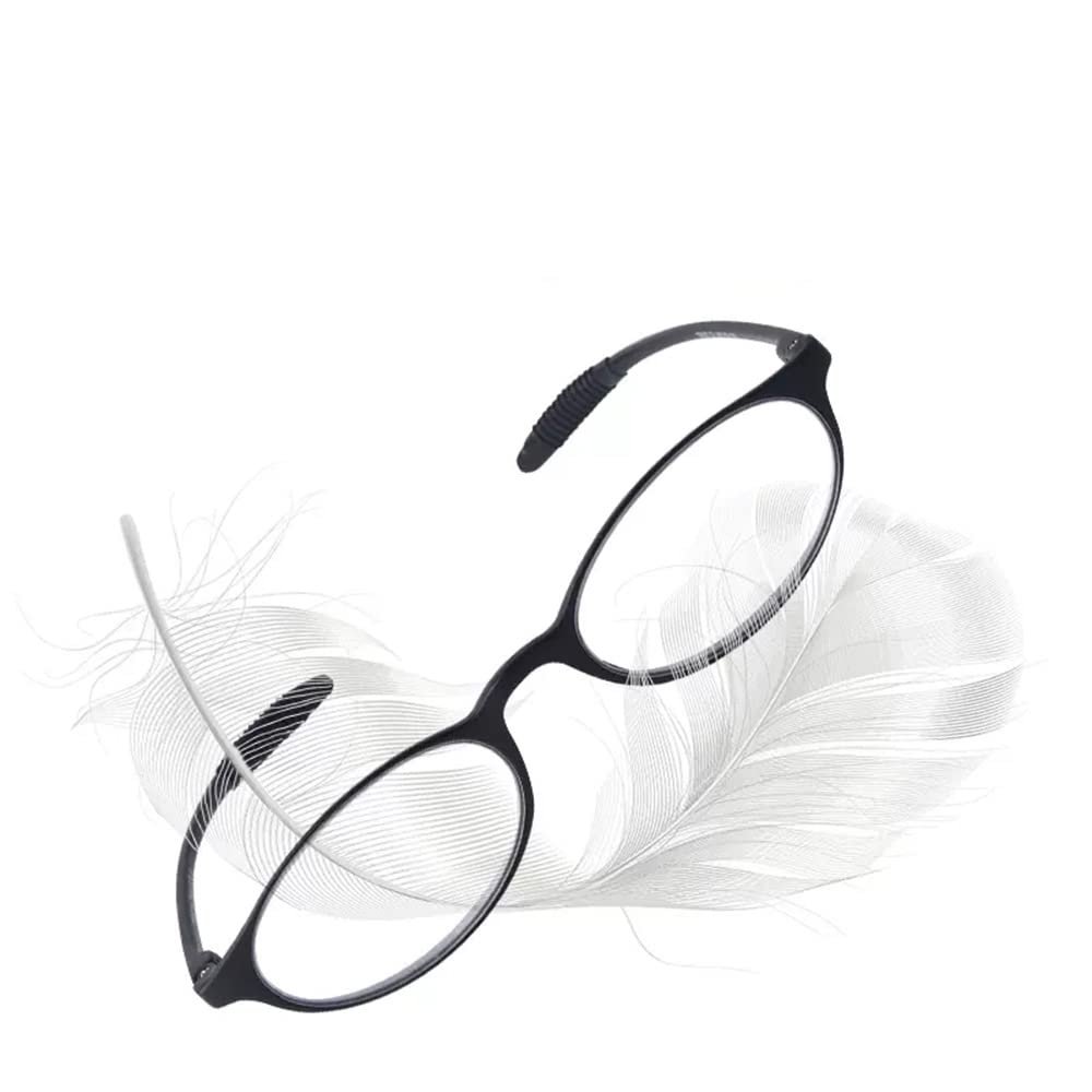 FREAZE Sturdy Reading Glasses Comfort Readers Flexible Glasses Anti Blue Light Computer Eyeglasses Light Weight TR90 Material (Color : Black, Size : +2.5)