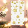 Outus 100 Pcs Christmas Favor Bags Snowflake Santa Claus Treat Bags Flat Cellophane Plastic Container for Bakery Cookies Candies Dessert with 100 Pieces Twist Ties(Snowflake,Gold, White) view 2