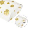 Outus 100 Pcs Christmas Favor Bags Snowflake Santa Claus Treat Bags Flat Cellophane Plastic Container for Bakery Cookies Candies Dessert with 100 Pieces Twist Ties(Snowflake,Gold, White) view 3