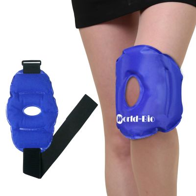 WORLD-BIO Ice Pack for Knee Pain Relief, Reusable Gel Ice Pack for Knee Injury, Replacement Surgery, Bursitis Arthritis, Swelling, Cooling Wrap Cold Compress for Arthritis, Meniscus Tear, Blue