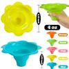 Alaeseje 100 PCS Snow Cone Cups,Flower Shaped Shaved Ice Cups,4 OZ Plastic Snow Cone Bowls for Kids Party Summer Cookout Food Service view 2