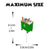 18pcs Green Glitter Truck Trash Cans Dessert Cupcake Topper Garbage Truck Waste Management Recycling Theme Decorations Boy Girl Happy Birthday Party Decor Supplies view 4