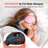 INNELO Sleep Mask for Side Sleeper, Eye Mask Sleeping Women Men, 100% Light Blocking 3D Contoured Cup Sleeping Mask Soft No Eye Pressure Cover Blindfold Night Shade for Travel Nap Yoga, Pink view 2