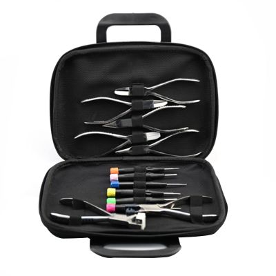 NICHOY Glasses Repair Tool Set Mini Screwdriver Pliers with Carry Case,Glasses Accessories,Optical Tools Kit for Repair Glasses Frames,Nose Pad Temple Bridge Frame(Color:,Size:13pcs)