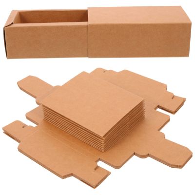 FOMIYES 10pcs Kraft Paper Lipstick Boxes Folding Cosmetic Packing Storage for Elegant Design for Lip Balm and and Portable Wrap Box