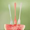 KNORK Eco 12 Piece (Fork, Knife, Spoon) Plant Based Cutlery Bamboo Reusable Flatware Set, (Mint, coral, white, gray) view 3