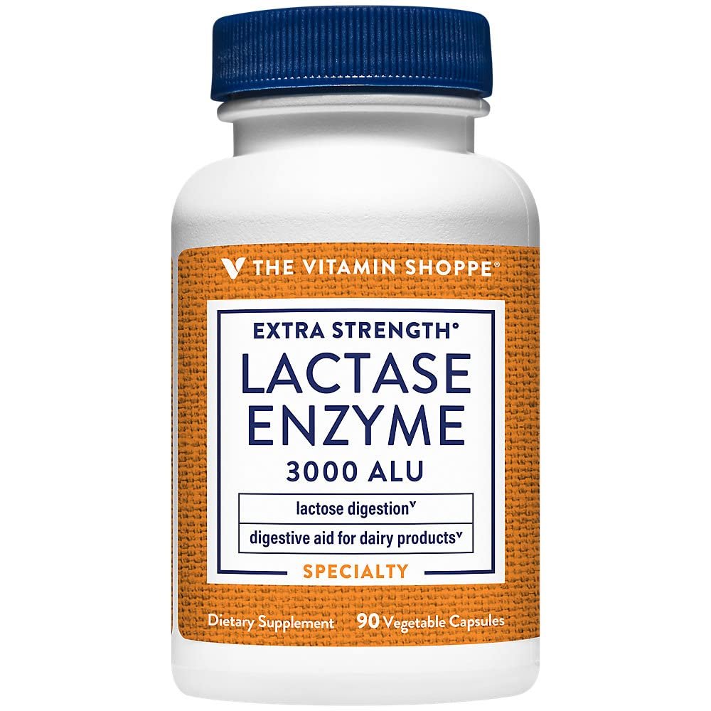 The Vitamin Shoppe Extra Strength Lactase Enzyme Digestive Aid (90 Vegetable Capsules)