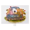 Hobby Lobby Blue Rectangular Gingham Floral Truck Storage Gift Box Set view 3