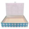 Hobby Lobby Blue Rectangular Gingham Floral Truck Storage Gift Box Set view 4